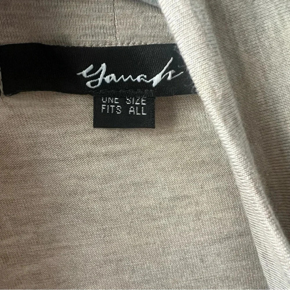 NWT Yana K Crane Cardigan Mid Rayon Oatmeal One Size Fits All S-M-L - Picture 2 of 10